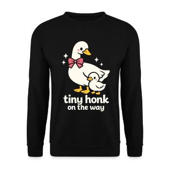 Tiny Honk - Unisex Sweatshirt - black - Front - Alina (178cm) & Michal (187cm)