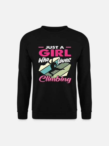 Juste une fille qui aime grimper - Sweat-shirt Unisexe - noir