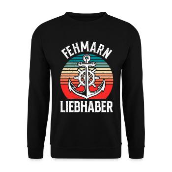 Ostsee Urlaub FEHMARN LIEBHABER Lustiges - Unisex Pullover - Schwarz - Vorne - Alina (178cm) & Michal (187cm)