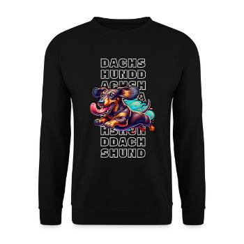 Dachshund - Unisex Pullover - Schwarz - Vorne - Alina (178cm) & Michal (187cm)