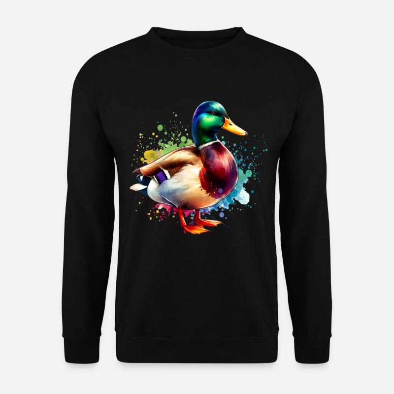 Mallard Motif - Unisex Sweatshirt - black