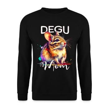 Degu Mama - Unisex Pullover - Schwarz - Vorne - Alina (178cm) & Michal (187cm)