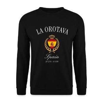 La Orotava Teneriffa Spanien – Reise Souvenir - Unisex Pullover - Schwarz - Vorne - Alina (178cm) & Michal (187cm)