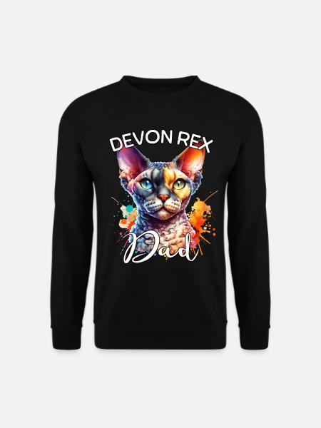 Papa Devon Rex - Sweat-shirt Unisexe - noir