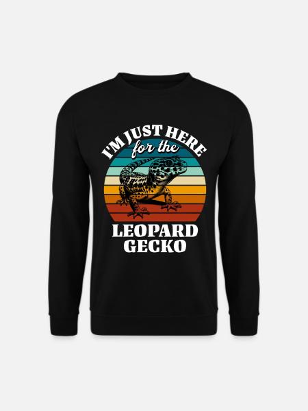 Lustige Leopardgecko Sprüche - Unisex Pullover - Schwarz