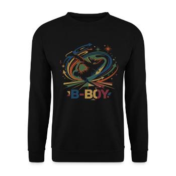 Breakdance B-Boy Graffiti Streetdance - Sweat-shirt Unisexe - noir - Devant - Alina (178cm) & Michal (187cm)