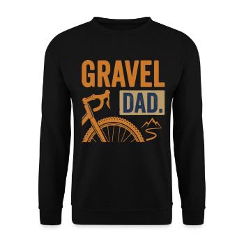 Gravel Dad Bike Mountain Bike Dad - Unisex Sweatshirt - black - Front - Alina (178cm) & Michal (187cm)