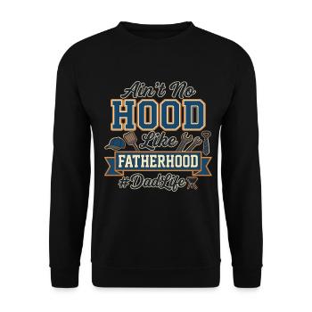 Dad Life Fatherhood Werkzeug Grill Papa - Unisex Pullover - Schwarz - Vorne - Alina (178cm) & Michal (187cm)