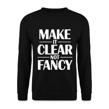 Designer Educator Make It Clear Visual Designer - Unisex Pullover - Schwarz - Vorne - Alina (178cm) & Michal (187cm)