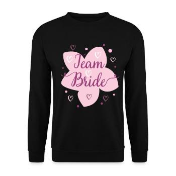 Wedding Team Bride Blosoms Design - Sweat-shirt Unisexe - noir - Devant - Alina (178cm) & Michal (187cm)