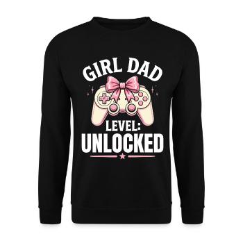 Niveau papa fille pour l’hôpital - Sweat-shirt Unisexe - noir - Devant - Alina (178cm) & Michal (187cm)