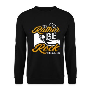 I'd rather be climbing mountaineering - Unisex Sweatshirt - black - Front - Alina (178cm) & Michal (187cm)