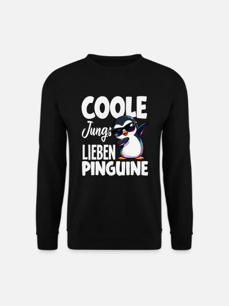 Coole Jungs lieben Pinguine Dabbing - Unisex Pullover - Schwarz