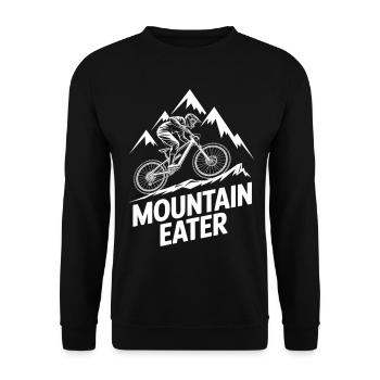 Mountainbike Downhill MTB Riding Radsport Action - Unisex Pullover - Schwarz - Vorne - Alina (178cm) & Michal (187cm)
