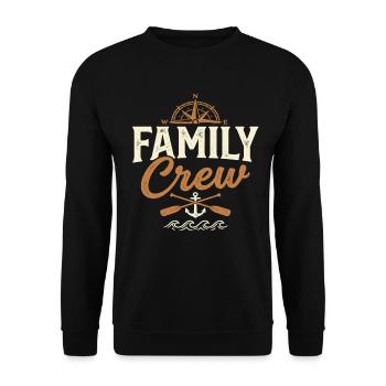Family Crew Paddle Boat Family Holidays - Unisex Sweatshirt - black - Front - Alina (178cm) & Michal (187cm)