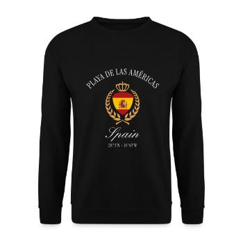 Playa de las Américas Teneriffa – Reise Souvenir - Unisex Pullover - Schwarz - Vorne - Alina (178cm) & Michal (187cm)