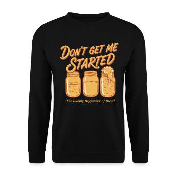 Sauerteigbäcker Brotbacker FANG MICH GAR NICHT ERST AN - Unisex Pullover - Schwarz - Vorne - Alina (178cm) & Michal (187cm)