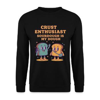sourdough Baking Crust Enthusiast Sourdough - Unisex Sweatshirt - black - Front - Alina (178cm) & Michal (187cm)