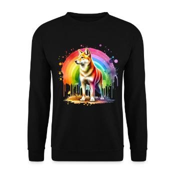 Australian Wild Dog Gift - Unisex Sweatshirt - black - Front - Alina (178cm) & Michal (187cm)