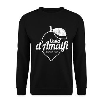 Costa d'Amalfi und Zitrone Italien Amalfiküste - Unisex Pullover - Schwarz - Vorne - Alina (178cm) & Michal (187cm)