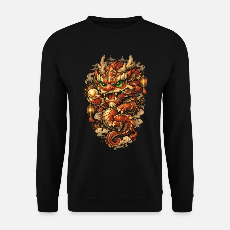 Dragon Dance Drachentanz - Unisex Pullover - Schwarz