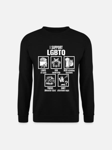 I Support LGBTQ Gangster Lifestyle - Unisex Sweatshirt - black