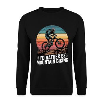 Mountainbike Downhill MTB Riding Radsport Action - Unisex Pullover - Schwarz - Vorne - Alina (178cm) & Michal (187cm)