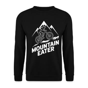 Mountainbike Downhill MTB Riding Radsport Action - Unisex Pullover - Schwarz - Vorne - Alina (178cm) & Michal (187cm)