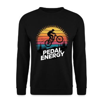Mountainbike Downhill MTB Riding Radsport Action - Unisex Pullover - Schwarz - Vorne - Alina (178cm) & Michal (187cm)