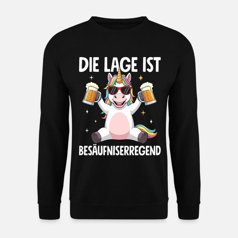 Die Lage Ist Besäufniserregend - Unisex Pullover - Schwarz