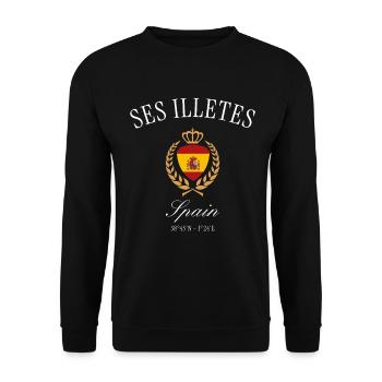 Ses Illetes Formentera Spanien – Reise Souvenir - Unisex Pullover - Schwarz - Vorne - Alina (178cm) & Michal (187cm)