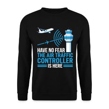 Don du contrôleur aérien - Sweat-shirt Unisexe - noir - Devant - Alina (178cm) & Michal (187cm)