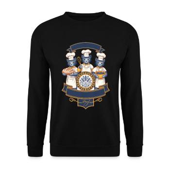 Sourdough Bread Baking Baker Miau Local Sourdough - Unisex Sweatshirt - black - Front - Alina (178cm) & Michal (187cm)