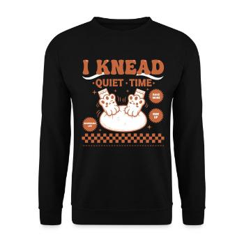 Sourdough Bread Baking I Knead Quiet Time - Unisex Sweatshirt - black - Front - Alina (178cm) & Michal (187cm)