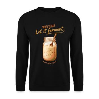 Sourdough Bread Baking Let It Ferment Era - Unisex Sweatshirt - black - Front - Alina (178cm) & Michal (187cm)