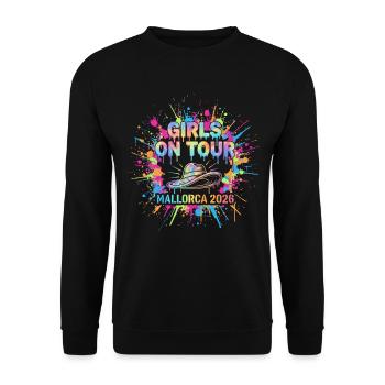 Girls on Tour Mallorca 2026 - Unisex Pullover - Schwarz - Vorne - Alina (178cm) & Michal (187cm)