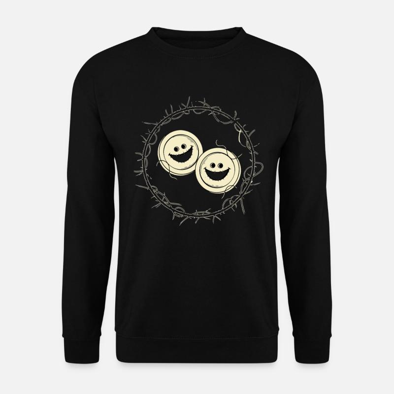 Grusel Knöpfe - Unisex Pullover - Schwarz