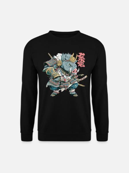 Boar Samurai Armor - Unisex Sweatshirt - black