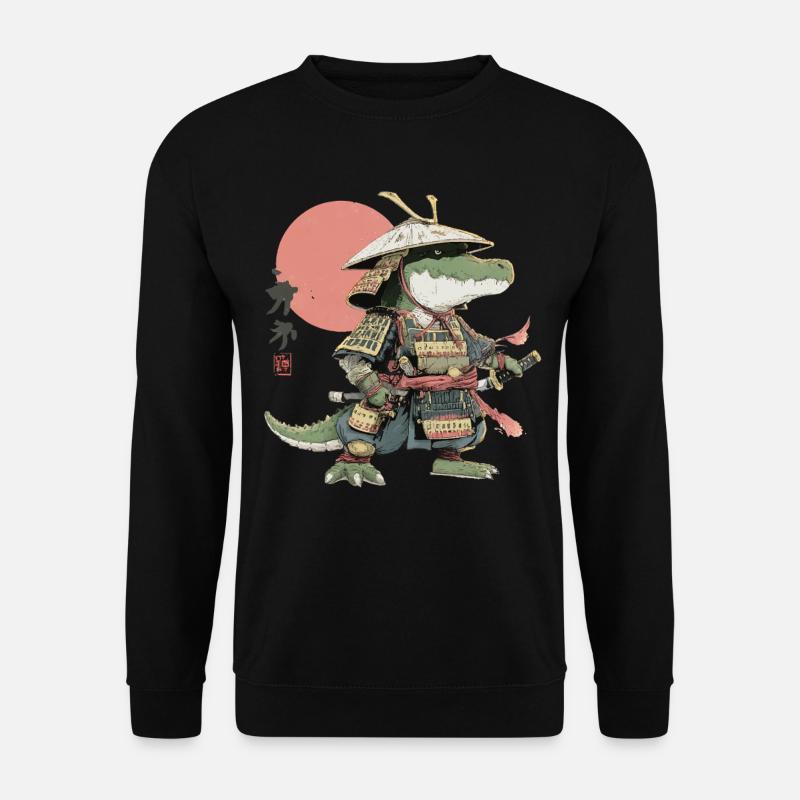 Samurai Alligator in Armor - Unisex Sweatshirt - black
