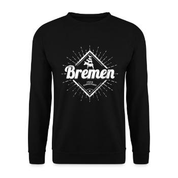 Ville de Brême en Allemagne Musiciens rétro de ville - Sweat-shirt Unisexe - noir - Devant - Alina (178cm) & Michal (187cm)