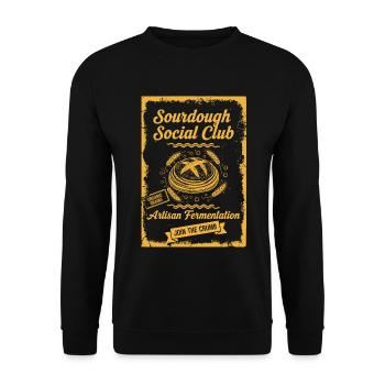 sourdough Social Club Artisan Fermentation Baking - Unisex Sweatshirt - black - Front - Alina (178cm) & Michal (187cm)