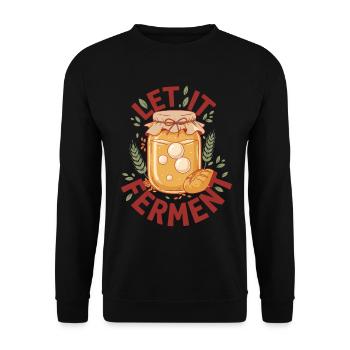 Levain Laissez fermenter le pain pâtisser - Sweat-shirt Unisexe - noir - Devant - Alina (178cm) & Michal (187cm)