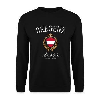 Couronne des armoiries de Bregenz Austria – Souvenir de voyage - Sweat-shirt Unisexe - noir - Devant - Alina (178cm) & Michal (187cm)