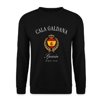 Cala Galdana Menorca Spanien – Reise Souvenir - Unisex Pullover - Schwarz - Vorne - Alina (178cm) & Michal (187cm)