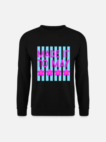 Atteignant May Floral Stripe - Sweat-shirt Unisexe - noir