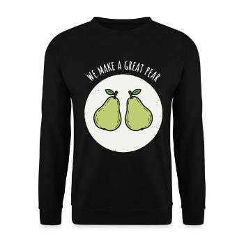 Pair de poires - Sweat-shirt Unisexe - noir - Devant - Alina (178cm) & Michal (187cm)