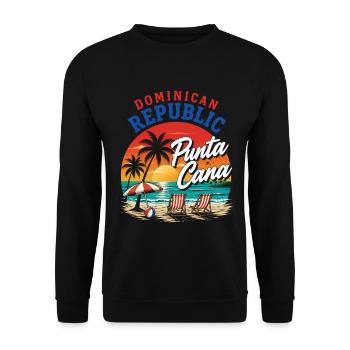 Punta Cana Sunset Beach Art - Sweat-shirt Unisexe - noir - Devant - Alina (178cm) & Michal (187cm)