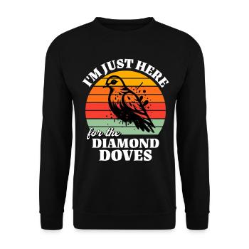 Funny Diamond Dove Sayings - Unisex Sweatshirt - black - Front - Alina (178cm) & Michal (187cm)