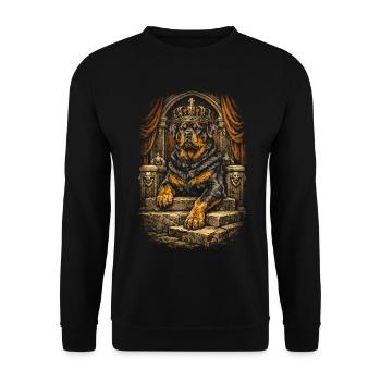 Chien Rottweiler - Sweat-shirt Unisexe - noir - Devant - Alina (178cm) & Michal (187cm)