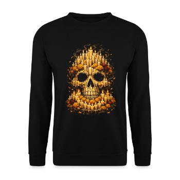 Dia De Los Muertos - Unisex Pullover - Schwarz - Vorne - Alina (178cm) & Michal (187cm)
